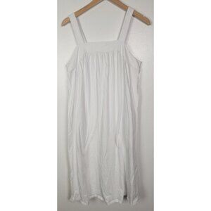 Haven Well Within Women's Sz. L White Organic Cotton Lounge NIghtgown